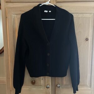 GAP Black Knit Cardigan Sweater